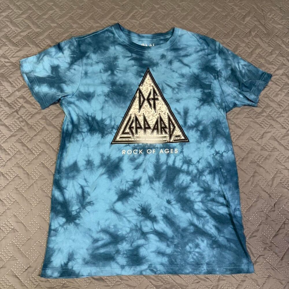 Def Leppard Tye Dye Band Tee Rock Music Y2K Men's Size Medium